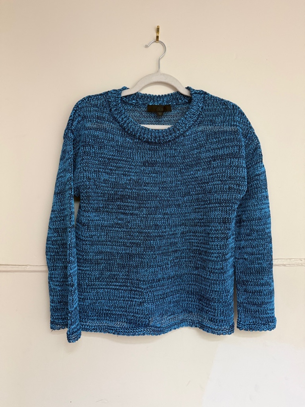 Zara Blue Marled Crewneck Sweater